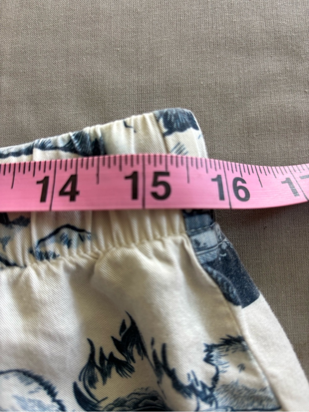 Katie Kime Apres Ski Toile Pajama Set Blue White Short Sleeve Pants Small - Picture 13 of 16